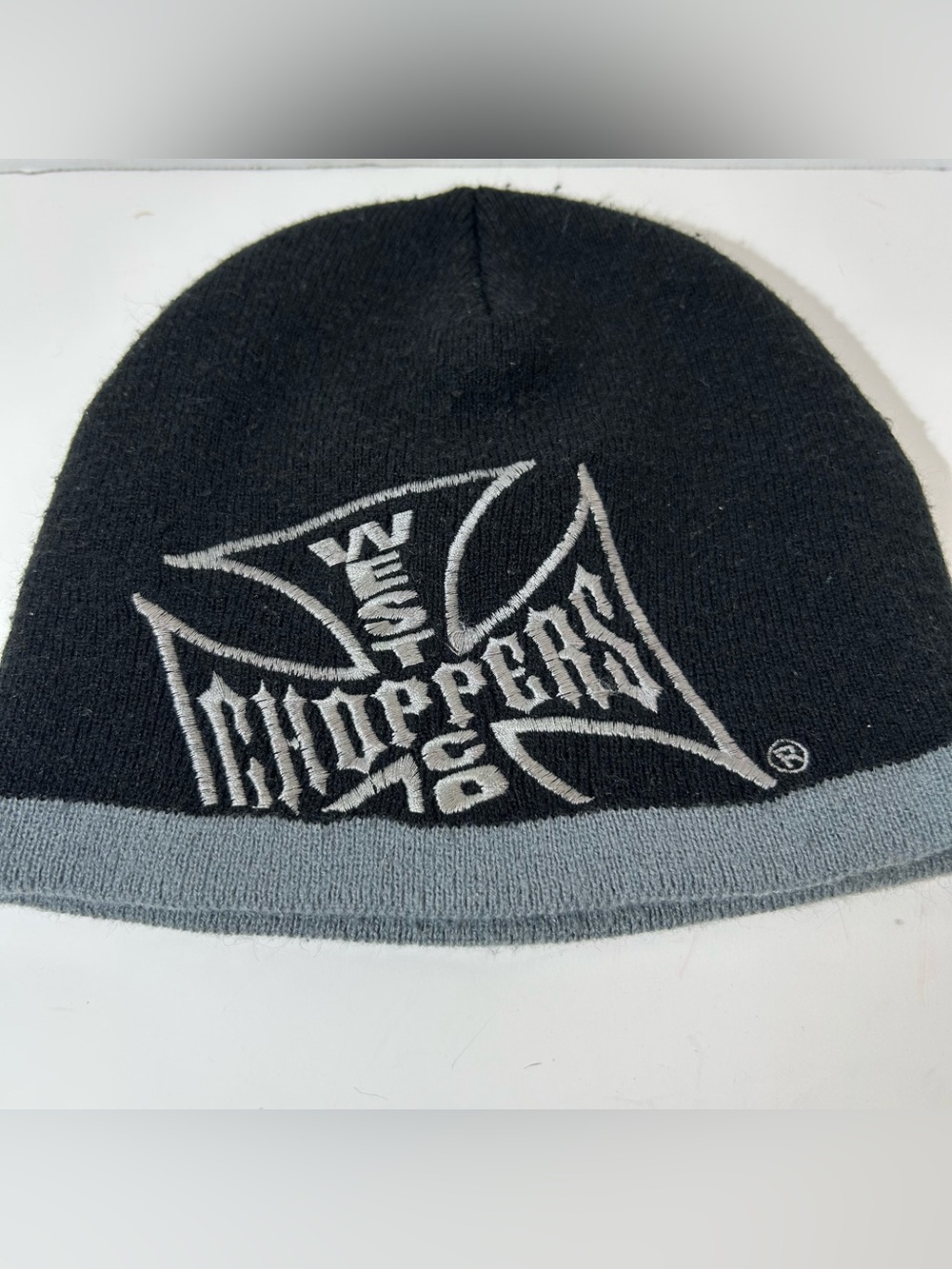 West Coast Choppers Black & Gray Knit Beanie